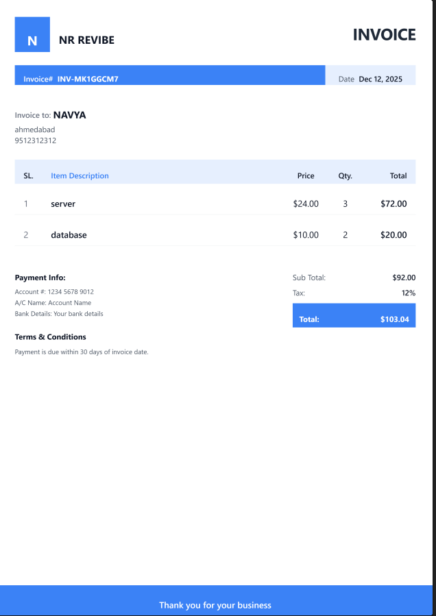 Modern Invoice Template